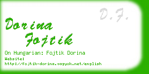 dorina fojtik business card